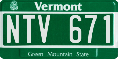 VT license plate NTV671