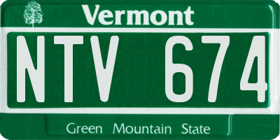 VT license plate NTV674
