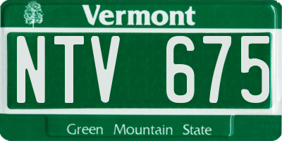 VT license plate NTV675