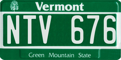 VT license plate NTV676