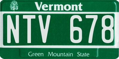 VT license plate NTV678