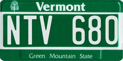 VT license plate NTV680