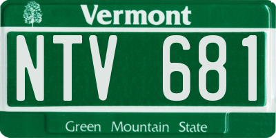 VT license plate NTV681