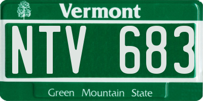 VT license plate NTV683