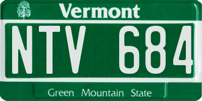 VT license plate NTV684
