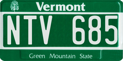 VT license plate NTV685