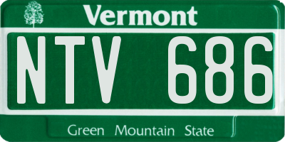 VT license plate NTV686
