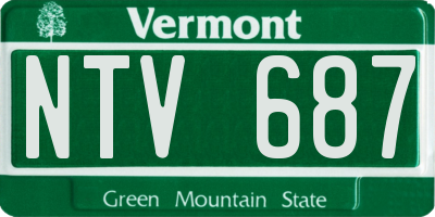 VT license plate NTV687