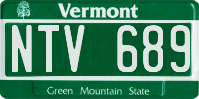 VT license plate NTV689
