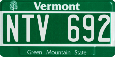VT license plate NTV692