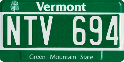 VT license plate NTV694