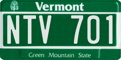 VT license plate NTV701