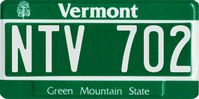 VT license plate NTV702
