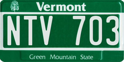 VT license plate NTV703