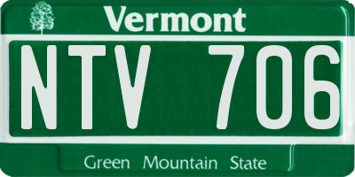 VT license plate NTV706