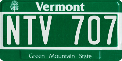 VT license plate NTV707