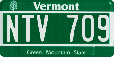 VT license plate NTV709