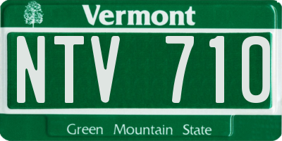 VT license plate NTV710