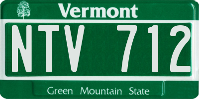 VT license plate NTV712