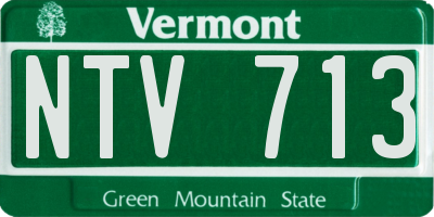 VT license plate NTV713