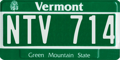 VT license plate NTV714