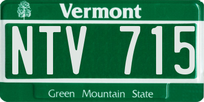 VT license plate NTV715