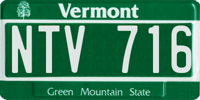 VT license plate NTV716
