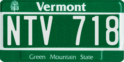 VT license plate NTV718