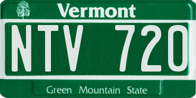 VT license plate NTV720