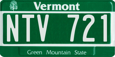 VT license plate NTV721