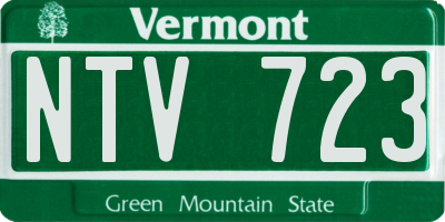 VT license plate NTV723
