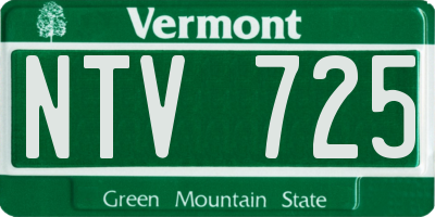 VT license plate NTV725