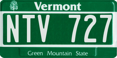 VT license plate NTV727