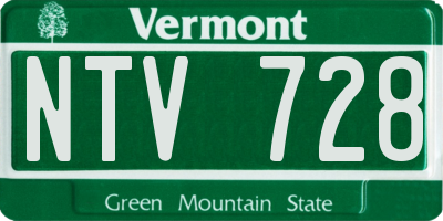 VT license plate NTV728