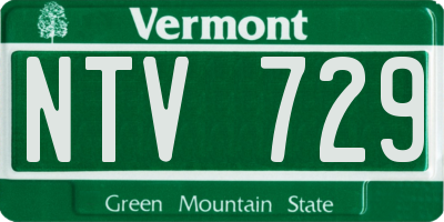 VT license plate NTV729