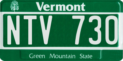 VT license plate NTV730