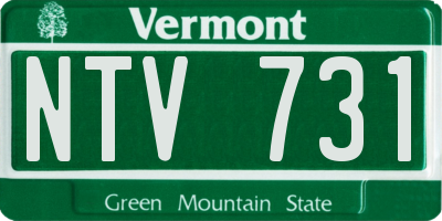 VT license plate NTV731
