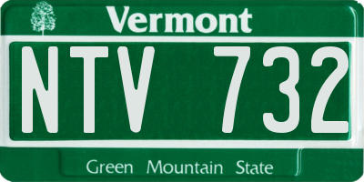 VT license plate NTV732