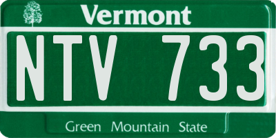 VT license plate NTV733