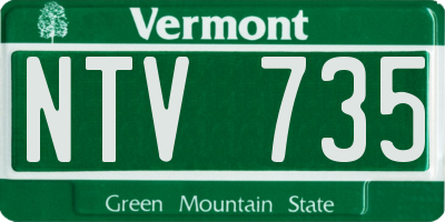 VT license plate NTV735