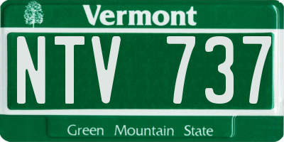 VT license plate NTV737