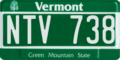VT license plate NTV738