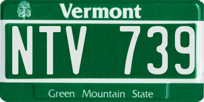 VT license plate NTV739