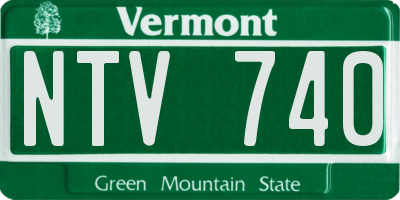 VT license plate NTV740