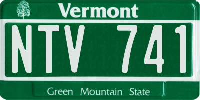 VT license plate NTV741