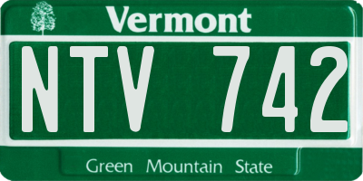 VT license plate NTV742