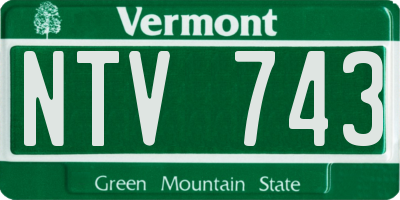 VT license plate NTV743