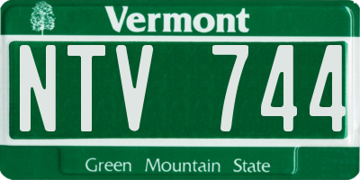 VT license plate NTV744