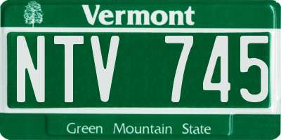 VT license plate NTV745