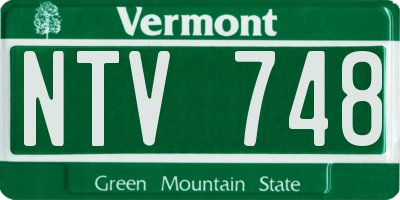 VT license plate NTV748